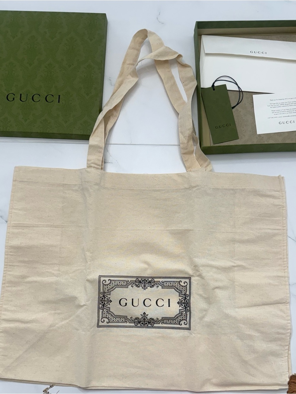 VIP GWP Cream Canvas Tote with Framed Logo Plaque